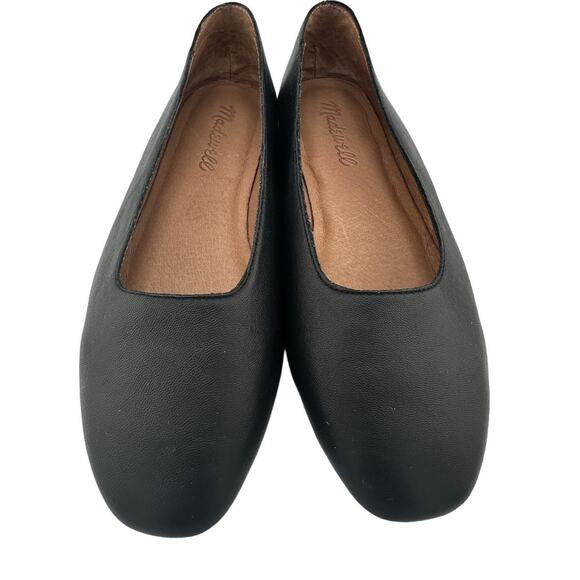 Madewell Women's Adelle Ballet Flat US 5.5  Black Leather Loafers NWOT - Picture 1 of 7